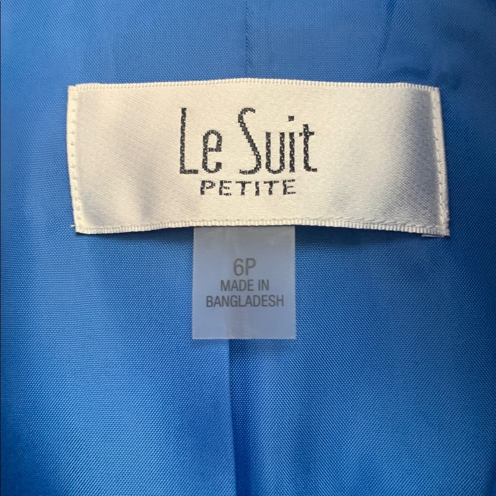 Le Suit Royal Blue Women's Blazer and Pants Suit - Picture 3 of 9